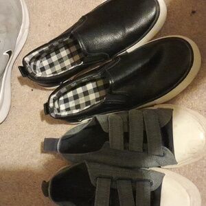 2-for-1 Black Slip-On Sneakers